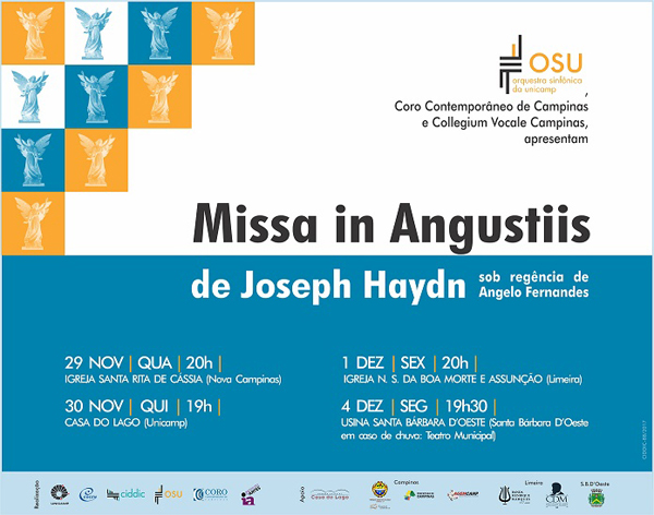 OSU, Coro Contemporâneo de Campinas e Collegium Vocale Campinas apresentam: Missa in Angustiis de Joseph Haydn