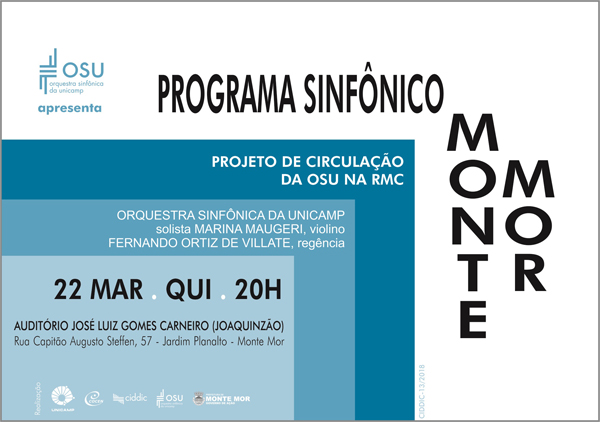 Orquestra Sinfônica da Unicamp se apresenta em Monte Mor