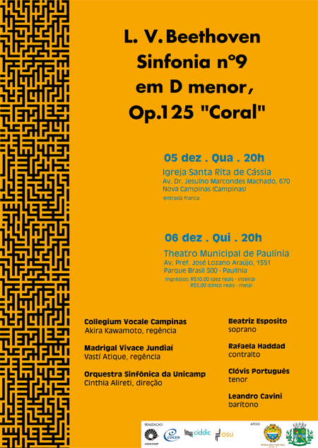 Cartaz OSU Beethoven sinfonia número 9
