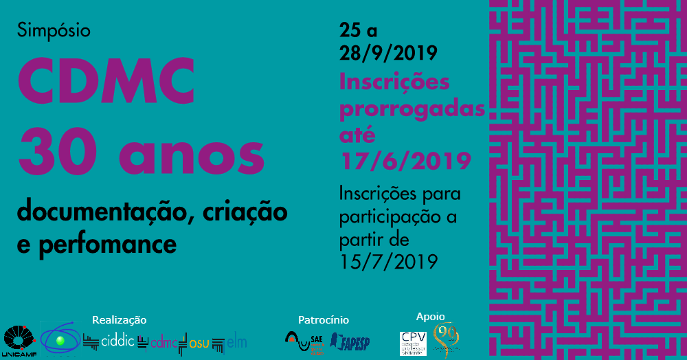 Simpósio “CDMC 30 anos: documentação, criação e performance”