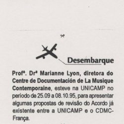 CDMC 30 anos -vinda de Marianne Lyon