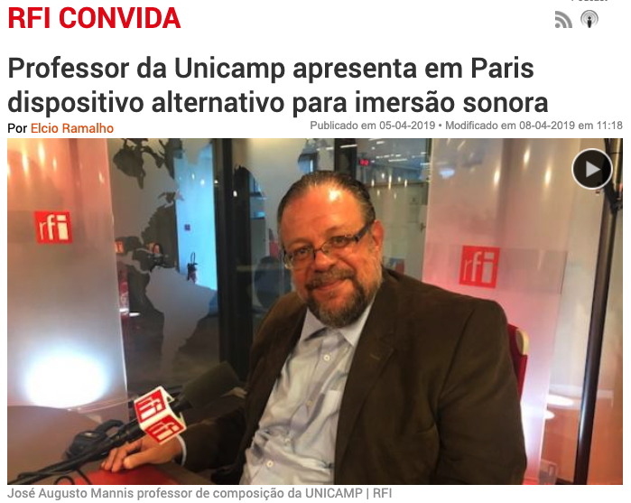 Notícias CDMC – abril 2019 – Entrevista José Augusto Mannis – Radio France Internacional