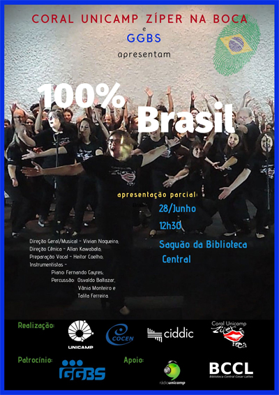 Cartaz montagem 100 por cento Brasil 2019