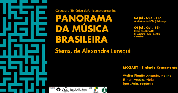 Orquestra Sinfônica da Unicamp apresenta Stems, de Alexandre Lunsqui e Sinfonia Concertante, de W. A. Mozart