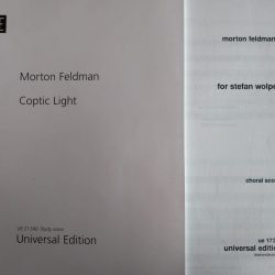 Partituras Morton Feldman – jul 2019