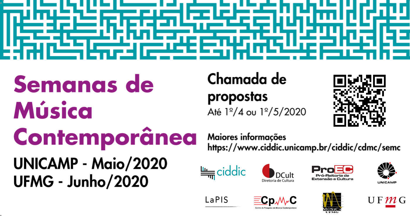 Chamada de propostas das Semanas de Música Contemporânea – Edição 2020