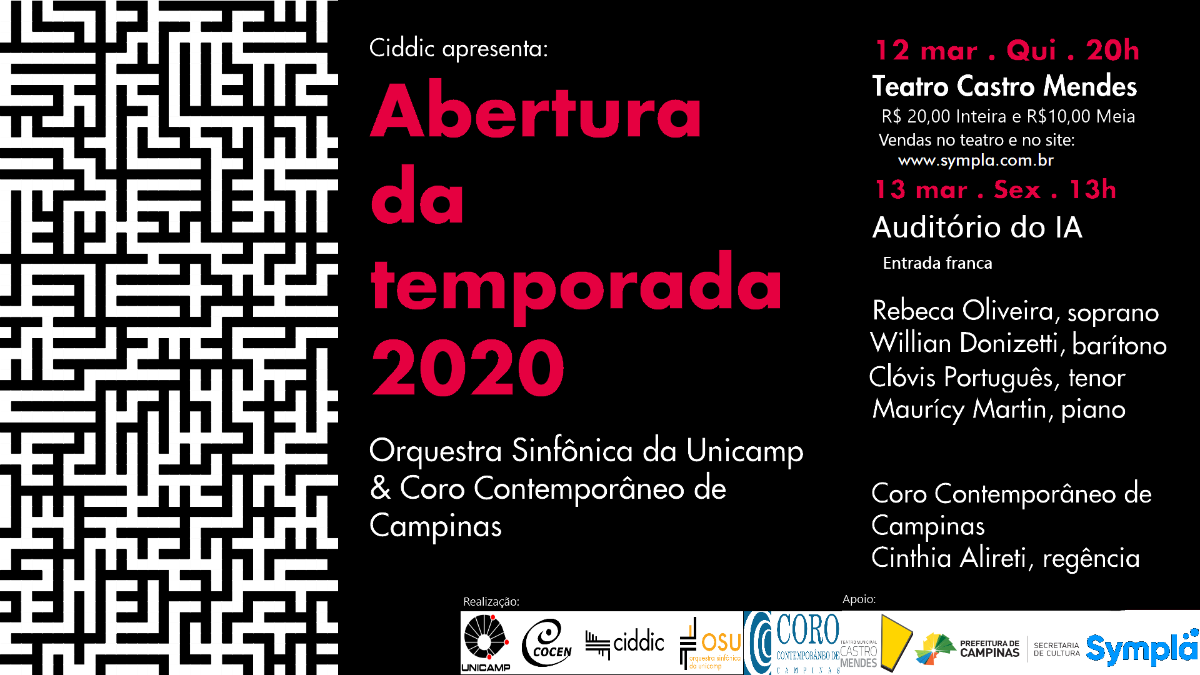 Orquestra Sinfônica da Unicamp e Coro Contemporâneo de Campinas apresentam Concerto Oficial de Abertura da Temporada