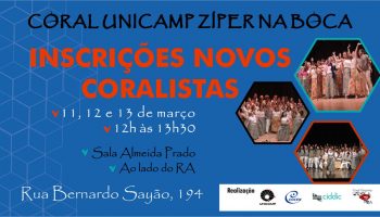 Coral Unicamp Zíper na Boca abre inscrições pra novos coralistas