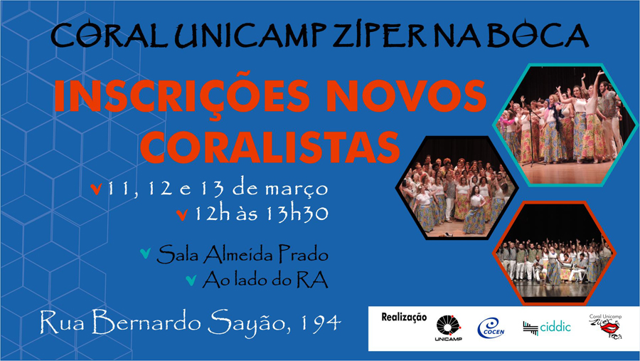 Coral Unicamp Zíper na Boca abre inscrições pra novos coralistas