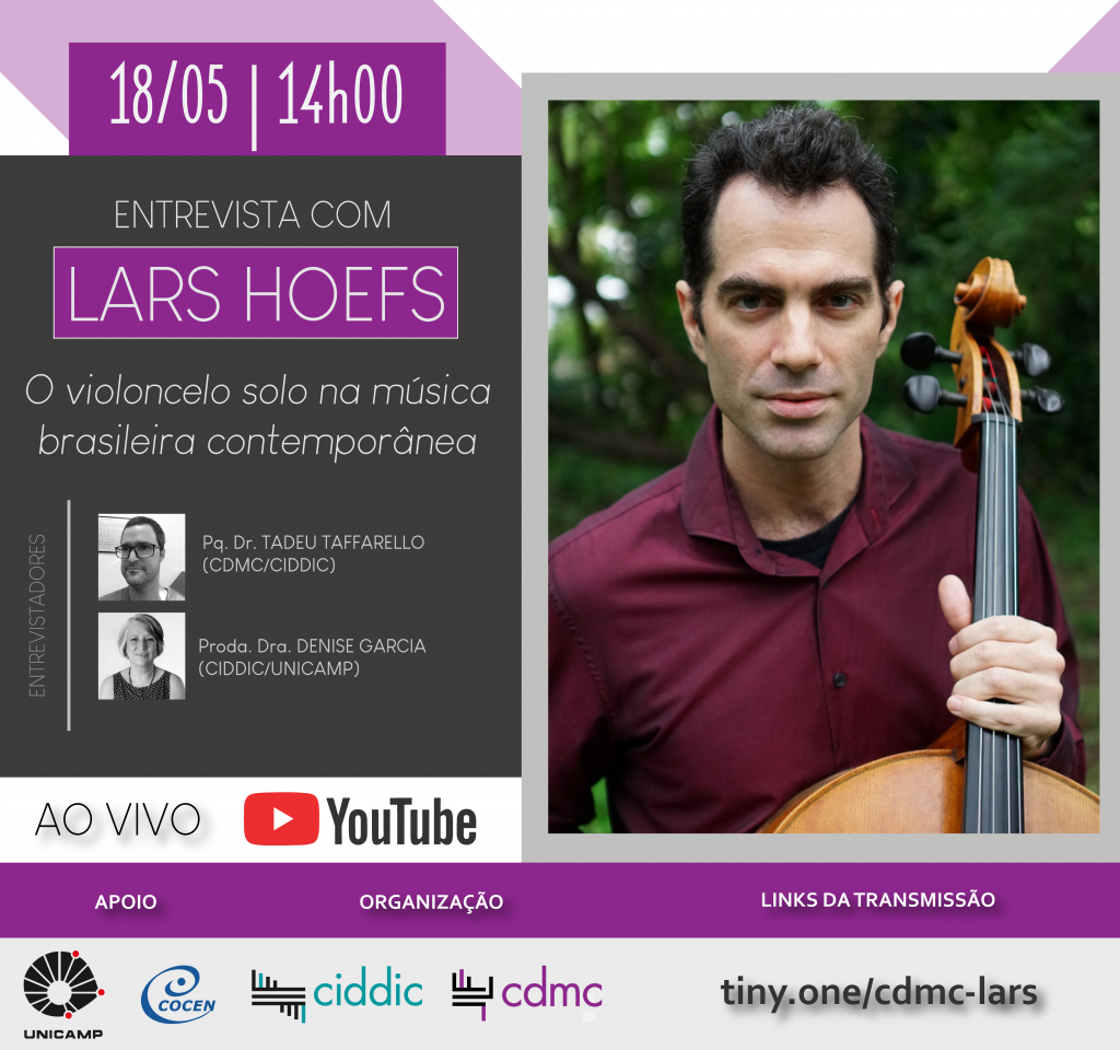 Cartaz entrevista ao vivo com professor Dr. Lars Hoefs