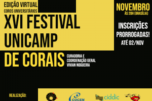 Edição Internacional Virtual Coros Universitários do Festival Unicamp de Corais – INSCRIÇÕES PRORROGADAS!