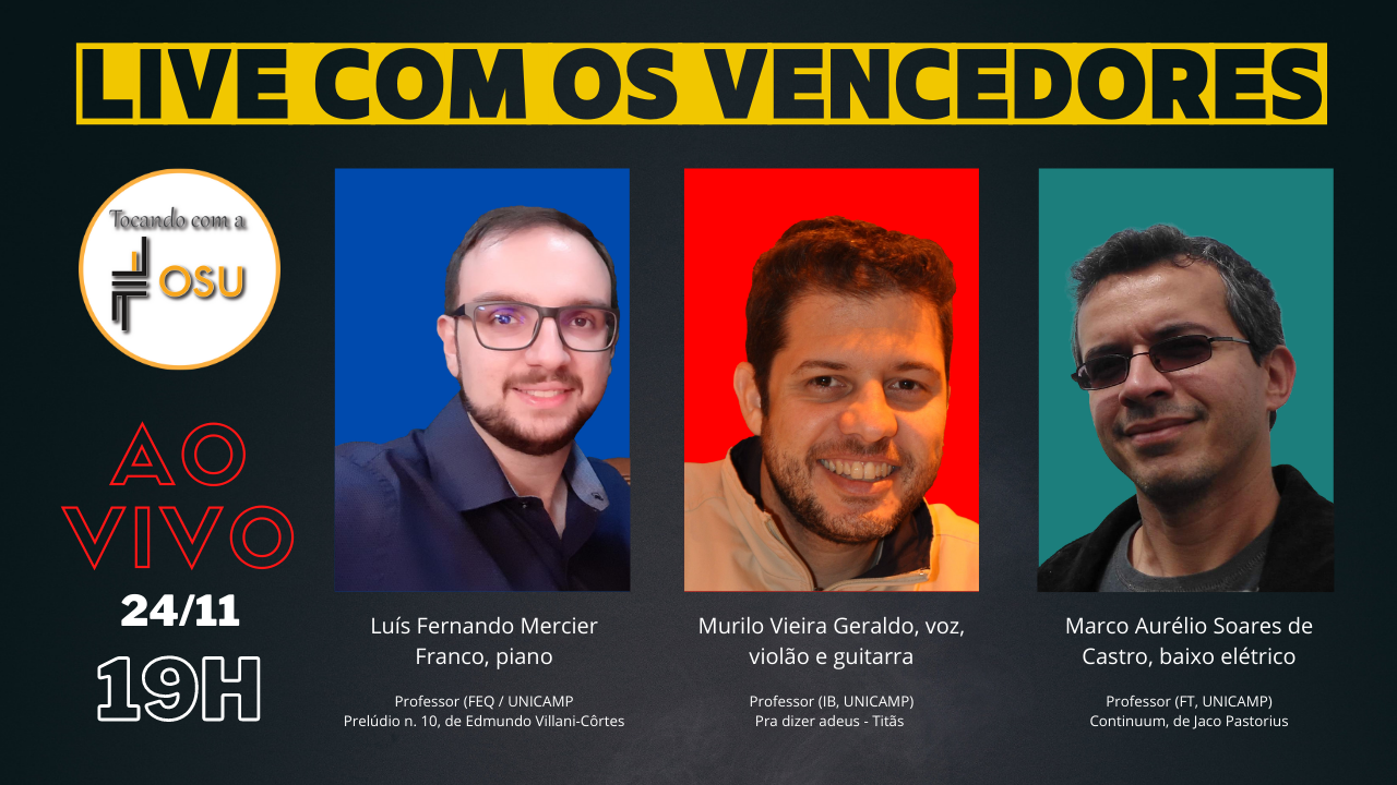 AO VIVO | Live com os vencedores do concurso “Tocando com a OSU”