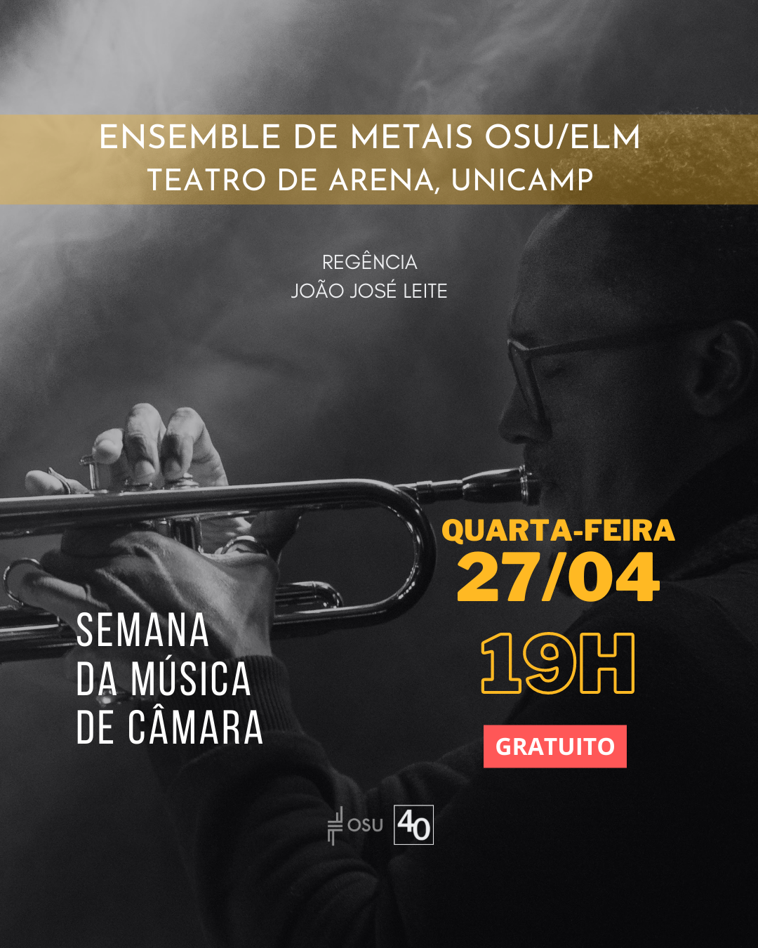 Concerto gratuito reúne Sinfônica da Unicamp e alunos da Escola Livre de Música
