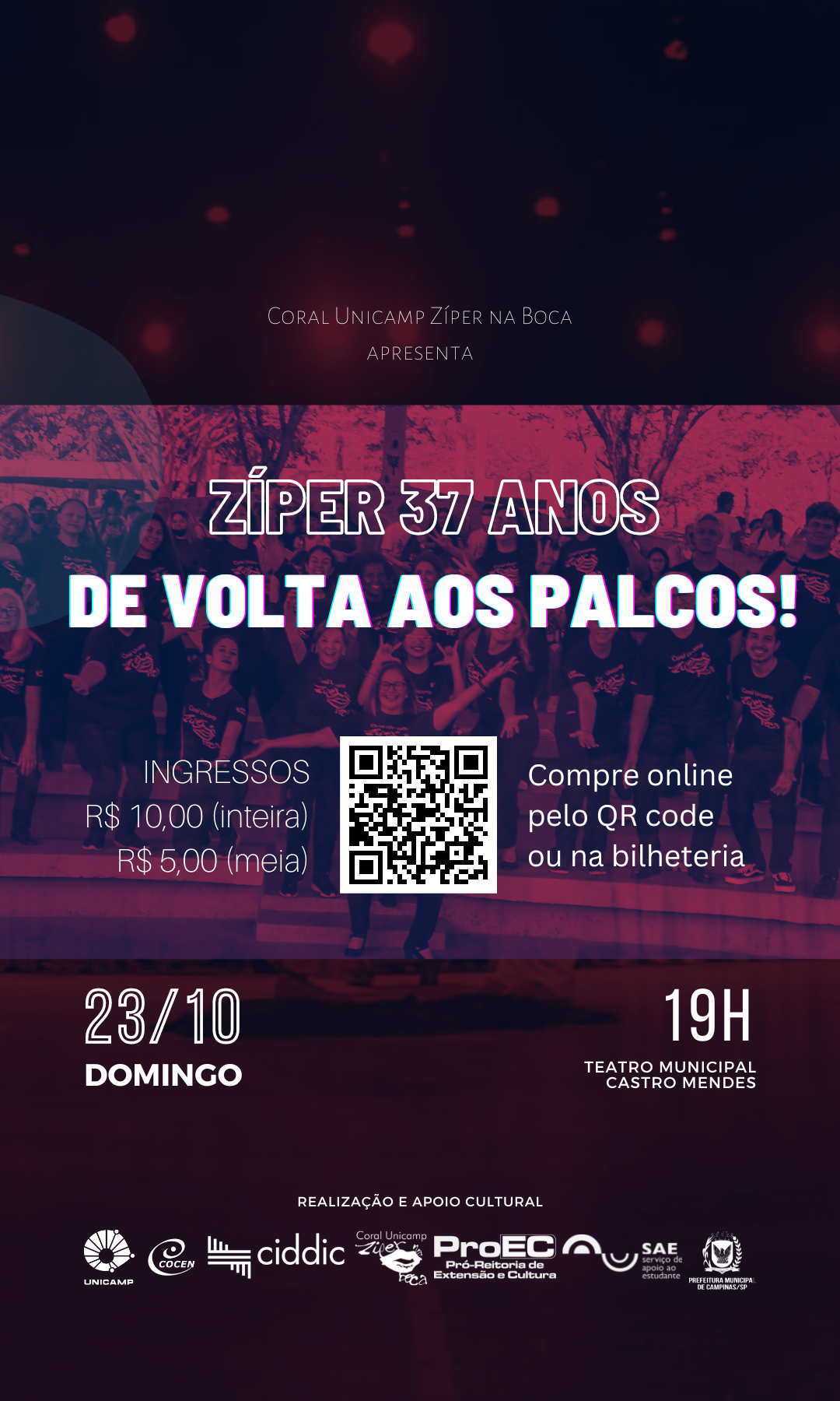 Coral Unicamp Zíper na boca apresenta – Zíper 37 anos: De volta aos palcos!