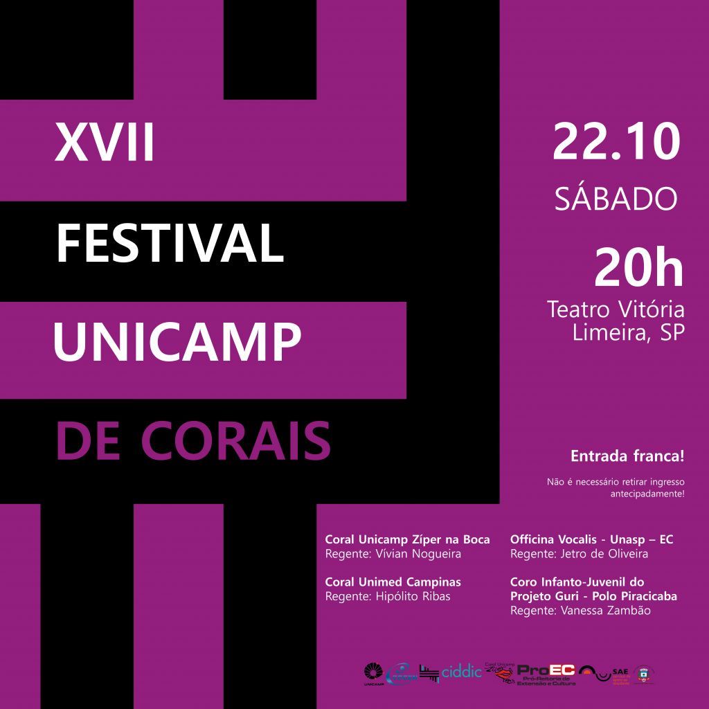 Cartaz XVII Festival Unicamp de Corais