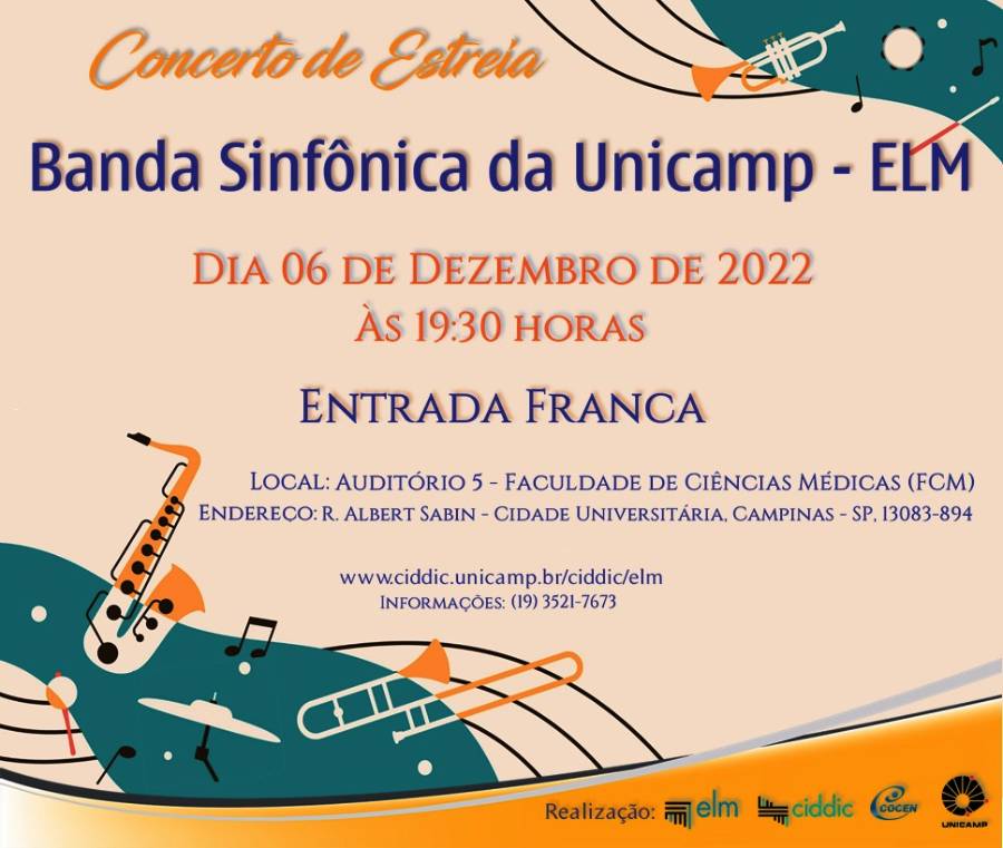 Concerto de estreia da Banda Sinfônica da Unicamp – ELM