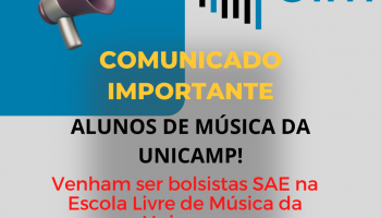 Bolsas SAE – Escola Livre de Música da Unicamp