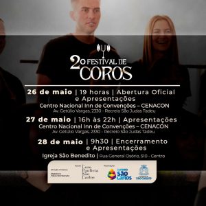 Cartaz do segundo Festival de Coros de São Carlos