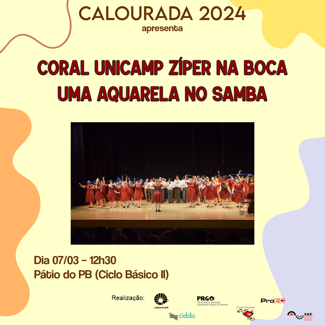 Coral Unicamp Zíper na Boca apresenta “Uma aquarela do samba”