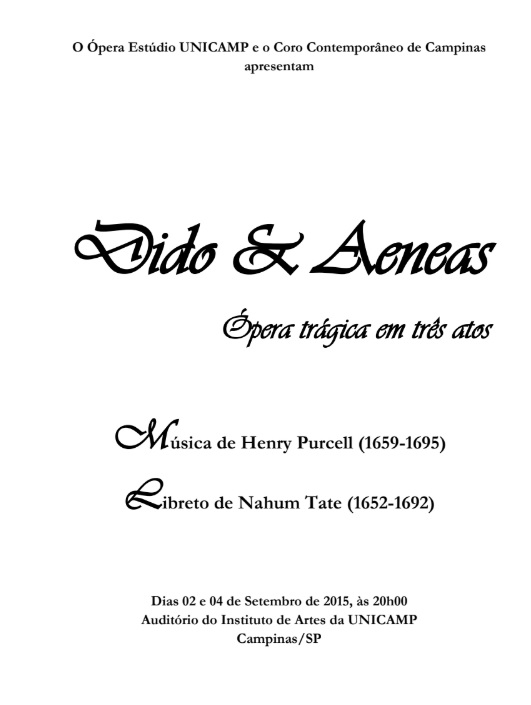 Dido & Aeneas – H. Purcell