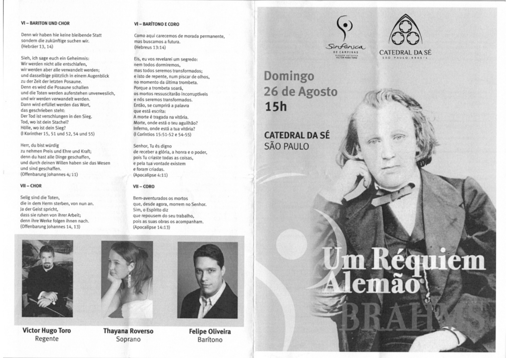 Ein Deutsches Requiem Op. 45 – J. Brahms