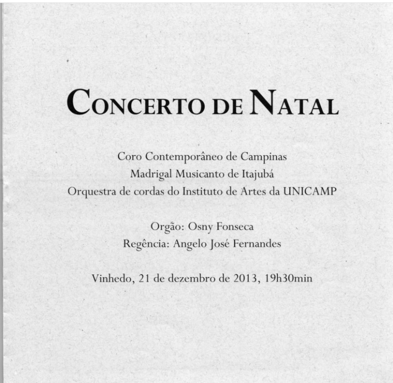 Concerto de Natal – Mosteiro de São Bento em Vinhedo