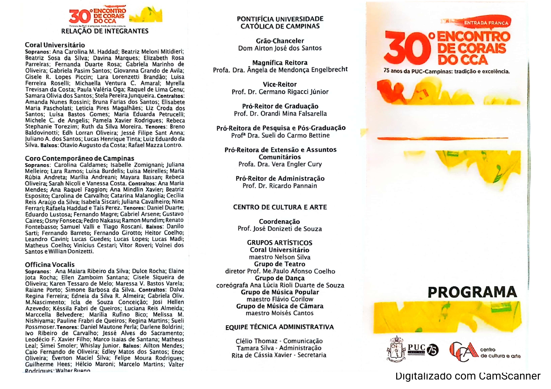 30º Encontro de Corais – 75 anos da PUC