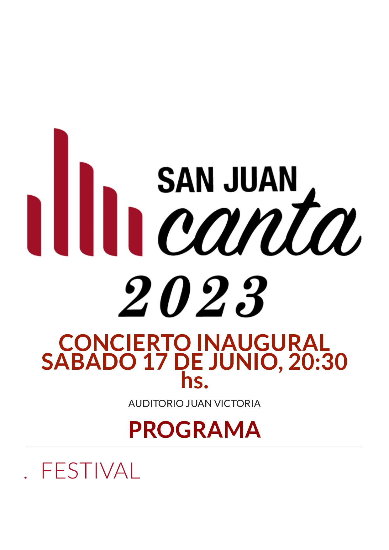 Concurso internacional San Juan Canta – Argentina