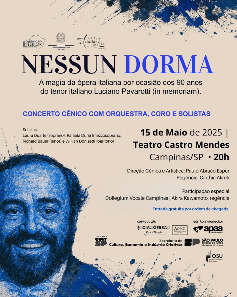 Cartaz - Grandes Árias Italianas em Homenagem a Pavarotti