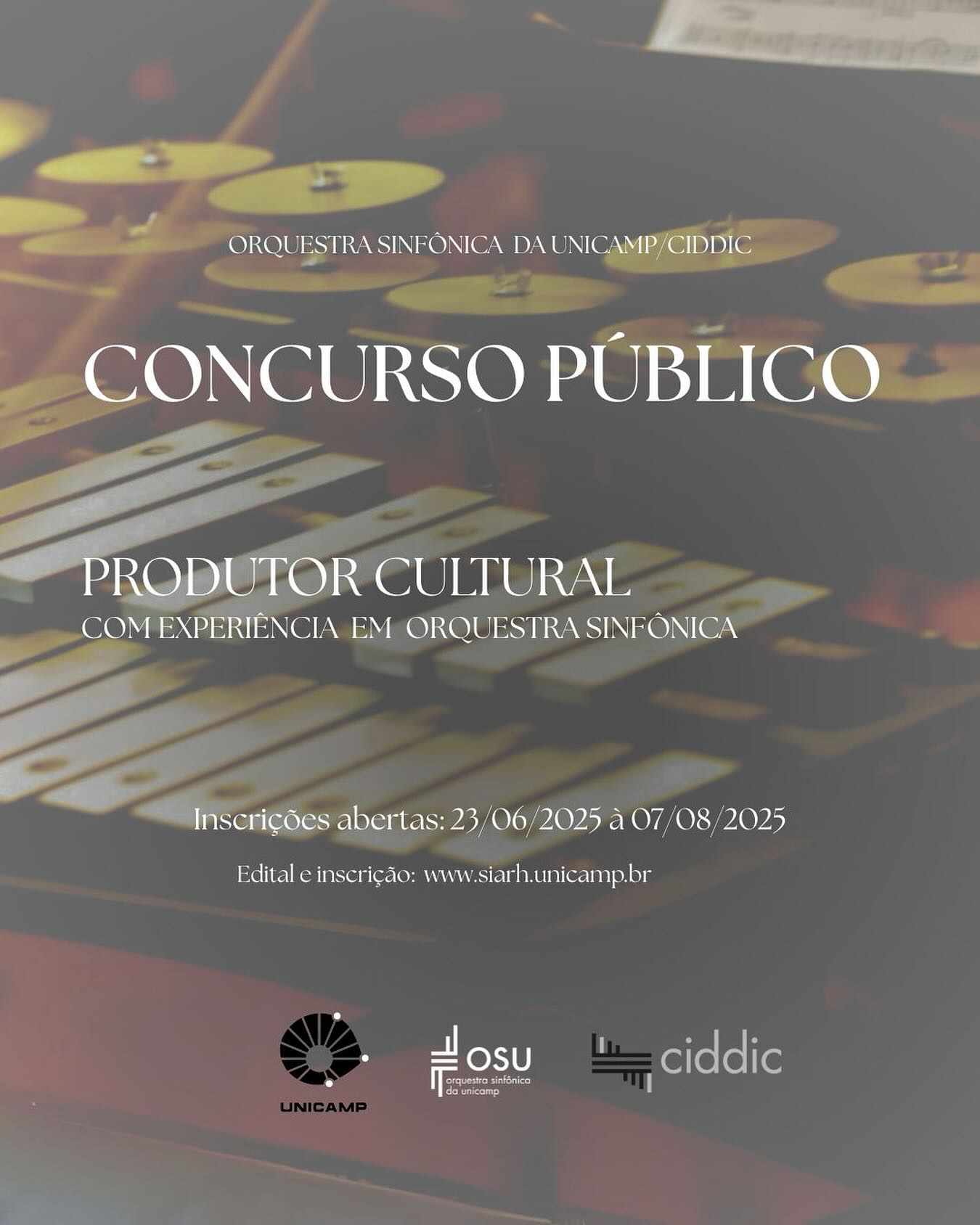 Abertura de concurso público para Produtor de Eventos Culturais