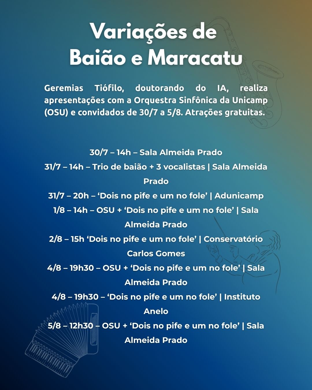 A orquestra em ritmo brasileiro: uma investigação do processo criativo na prática  interpretativa musical, com sugestões interpretativas para a composição e arranjo  autoral “Variações de Baião e Maracatu” de Geremias Tiófilo