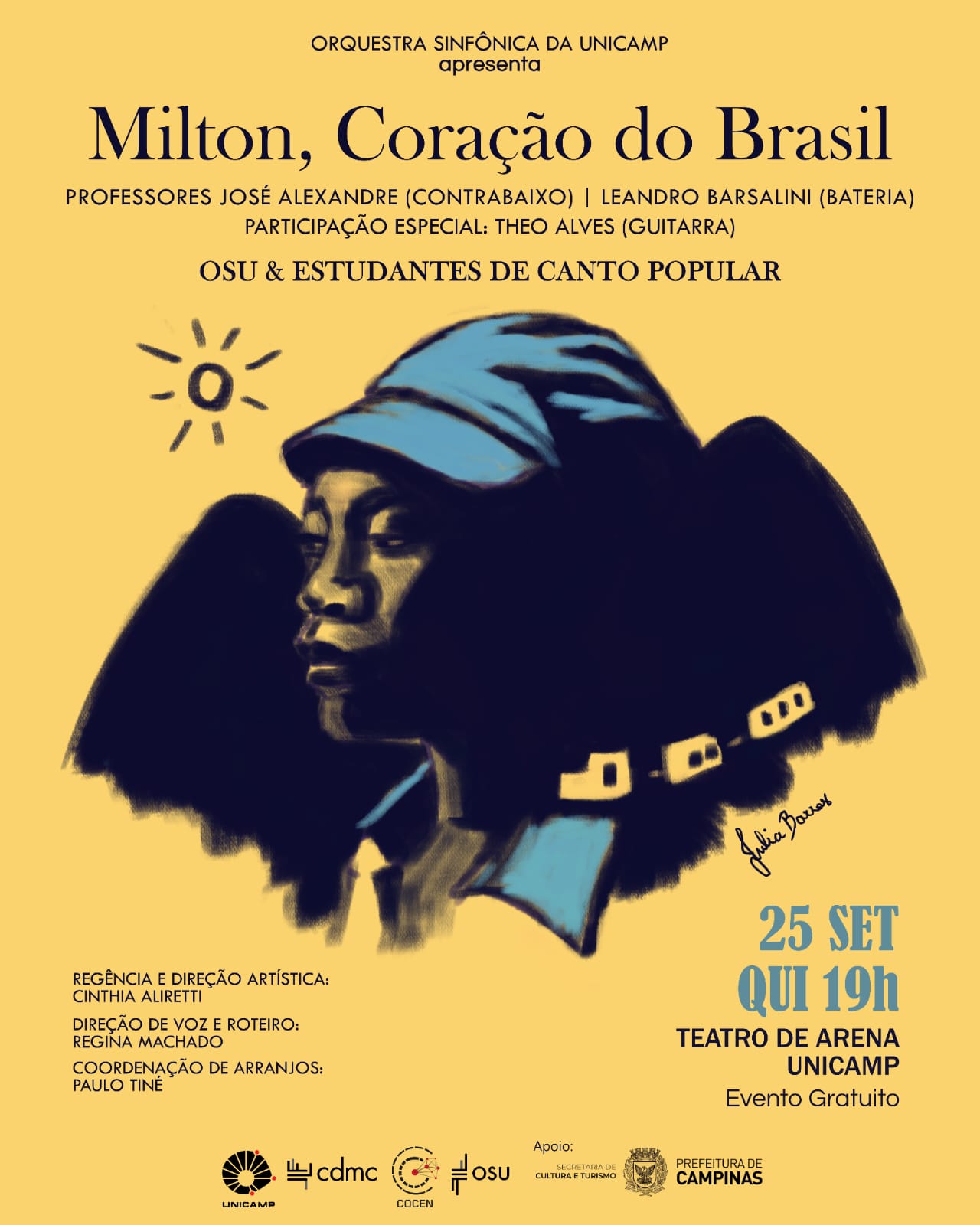 A Orquestra Sinfônica da Unicamp apresenta Milton, Coração do Brasil