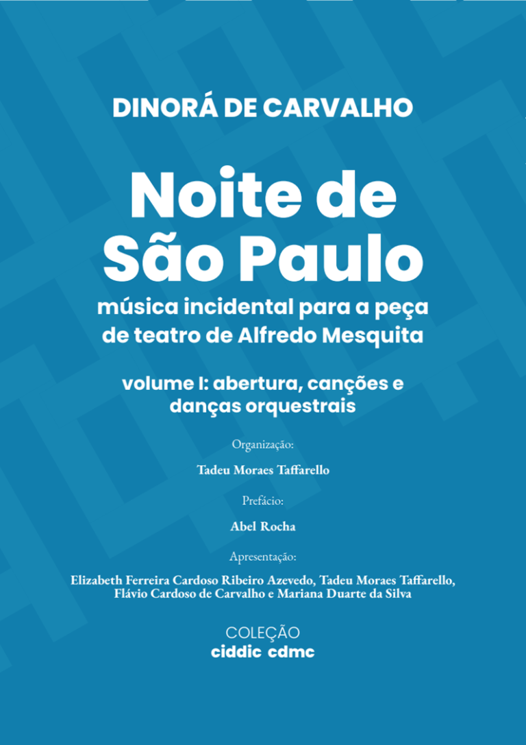 cartaz da publicação -Noite de São Paulo : música incidental para a peça de teatro de Alfredo Mesquita